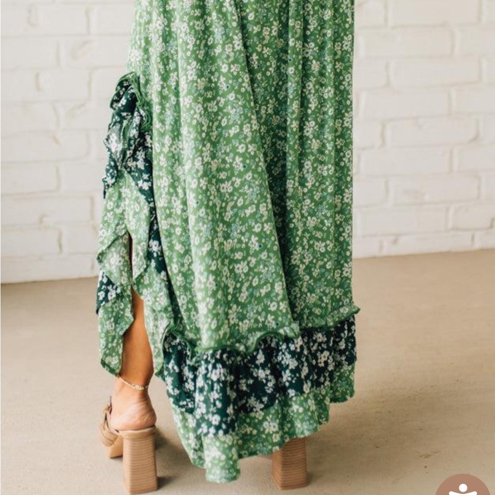 Double Side Slits Ruffled Maxi Skirt - Picture 4 of 16